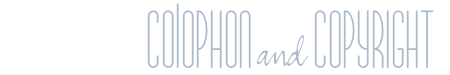 Colophon