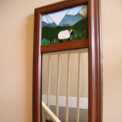Mosaic sheep mirror